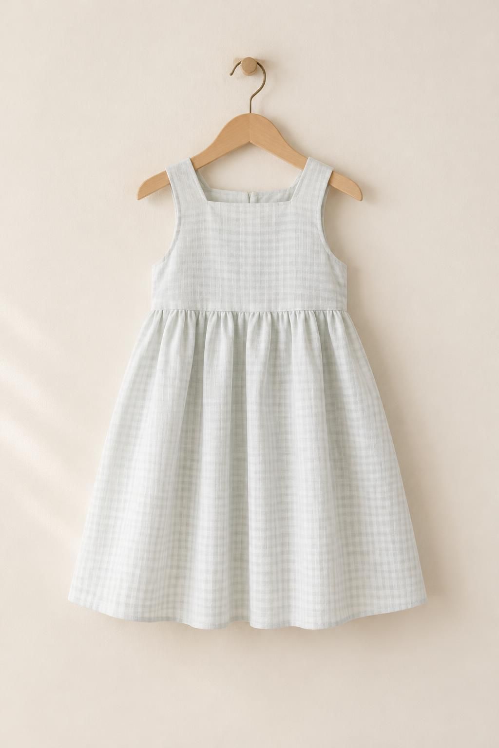 Inspiração O vestido infantil com o tecido ZEFIR - Algodão leve xadrez