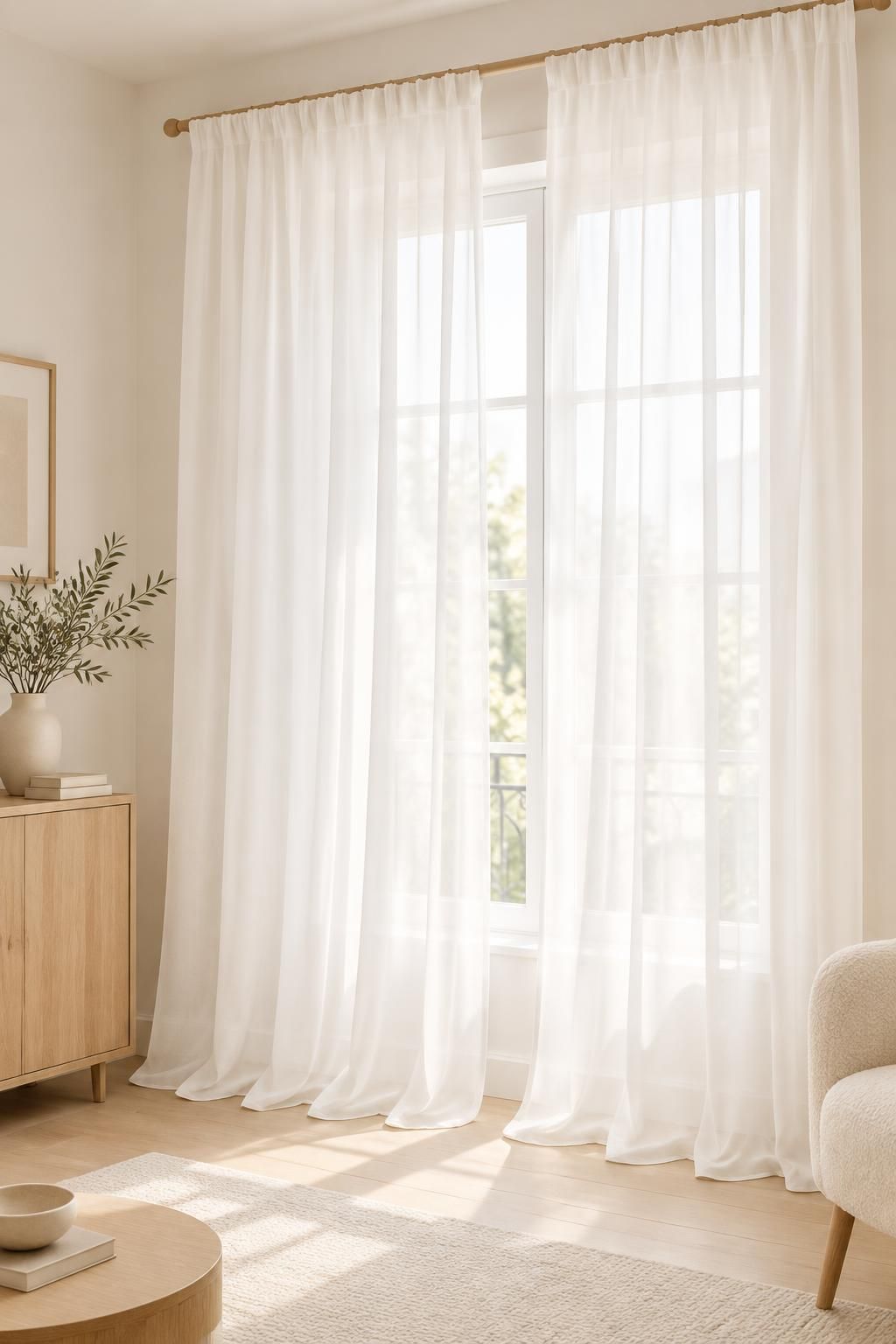 Inspiration Les voilages avec le tissu ROSALIA - Mousseline polyester