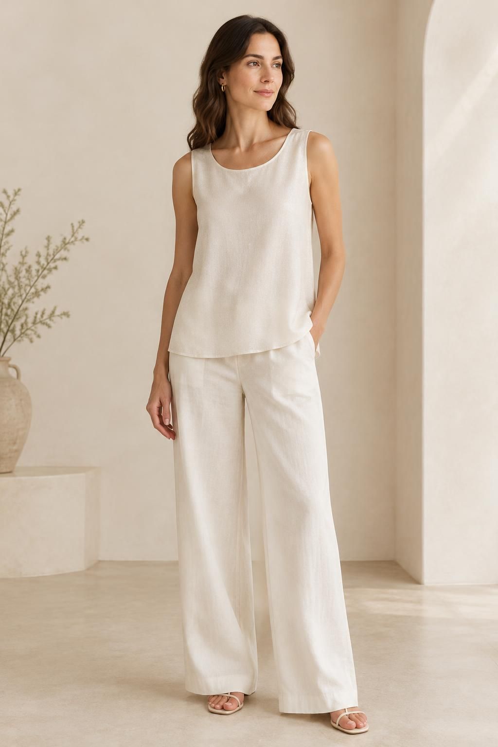 Inspiration Le top avec le tissu SOLEN - Batiste de viscose pailletée