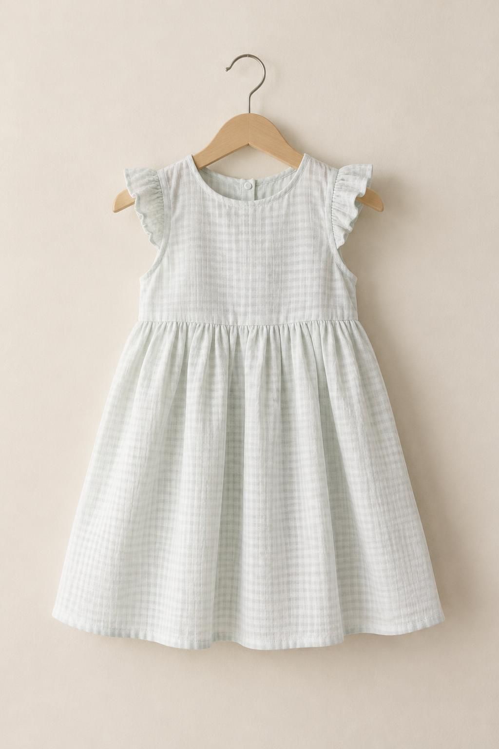 Inspiração O vestido infantil com o tecido ZEFIR - Algodão leve xadrez