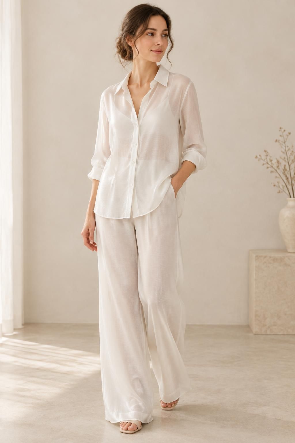 Inspiration La blouse avec le tissu SOREN - Voile de viscose satiné