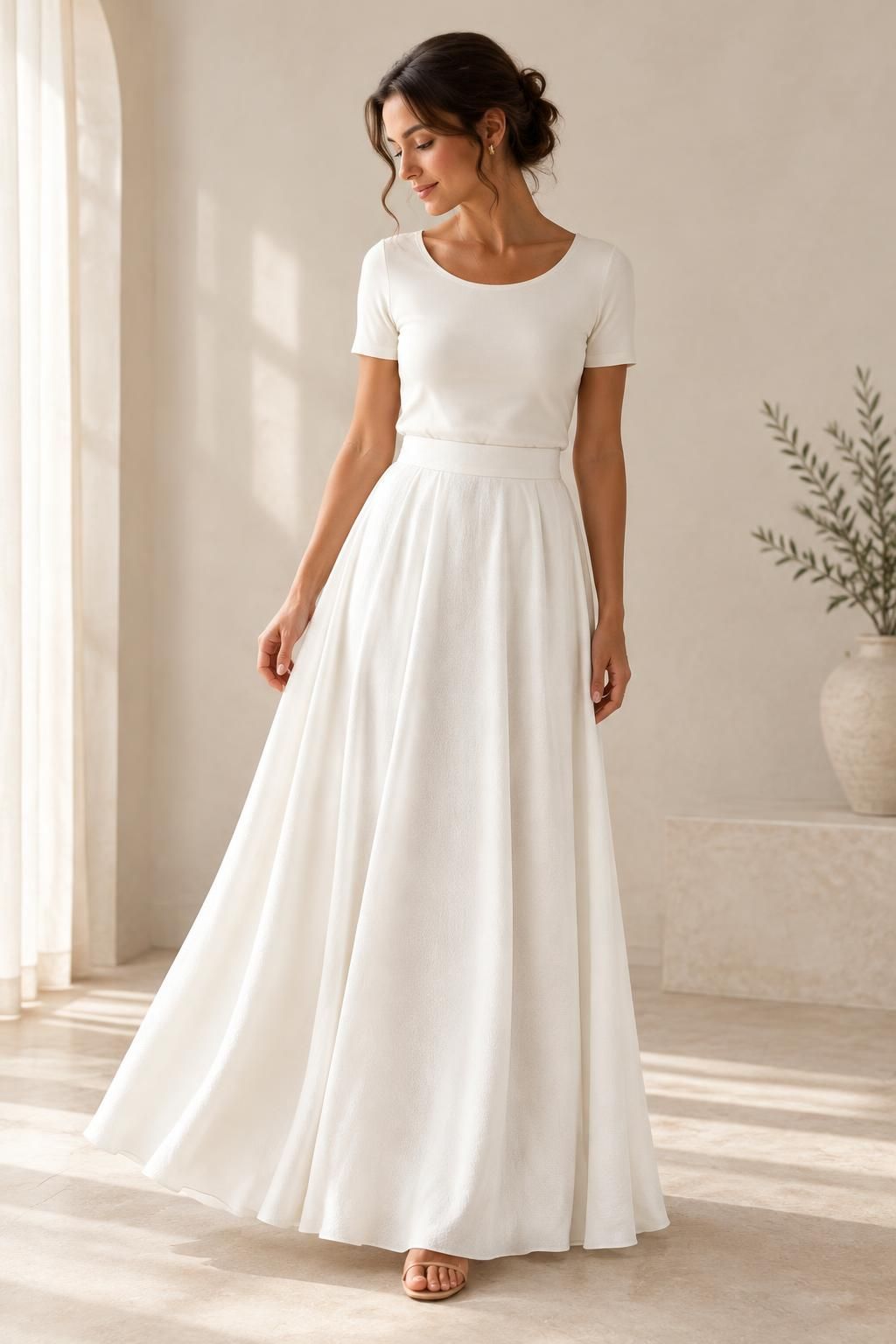 The skirt inspiration using AMBRE - Heavy viscose crepe fabric