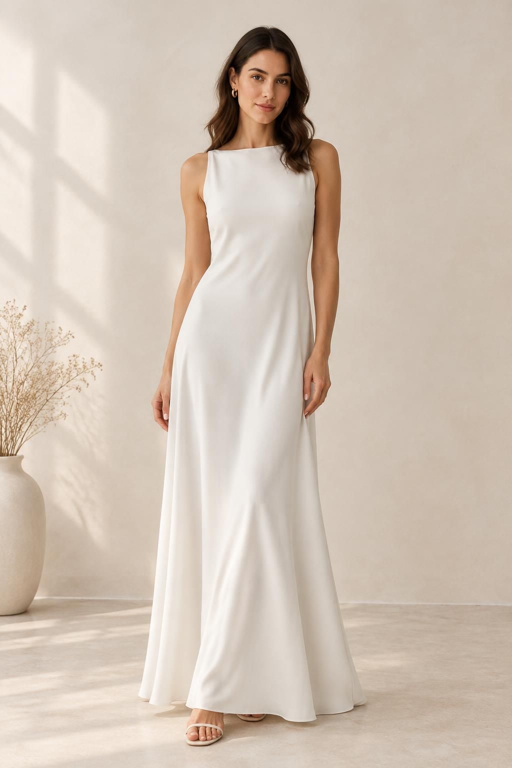The dress inspiration using MIRAGE - Fluid viscose plain weave fabric