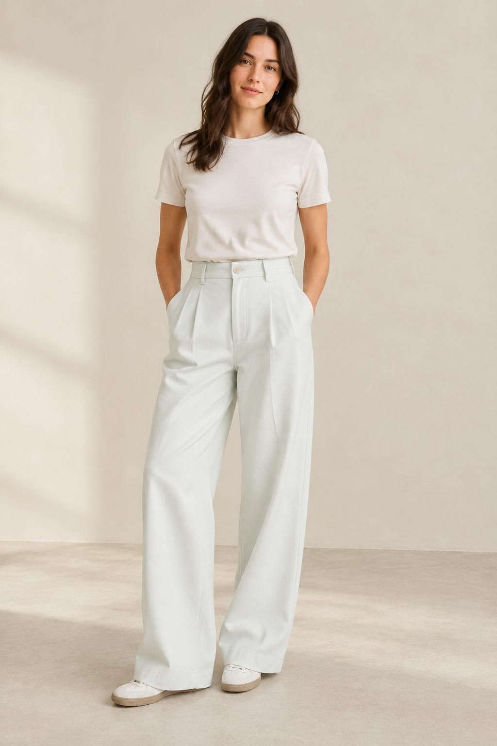 Inspiration Le pantalon avec le tissu ALIX - Sergé de coton épais