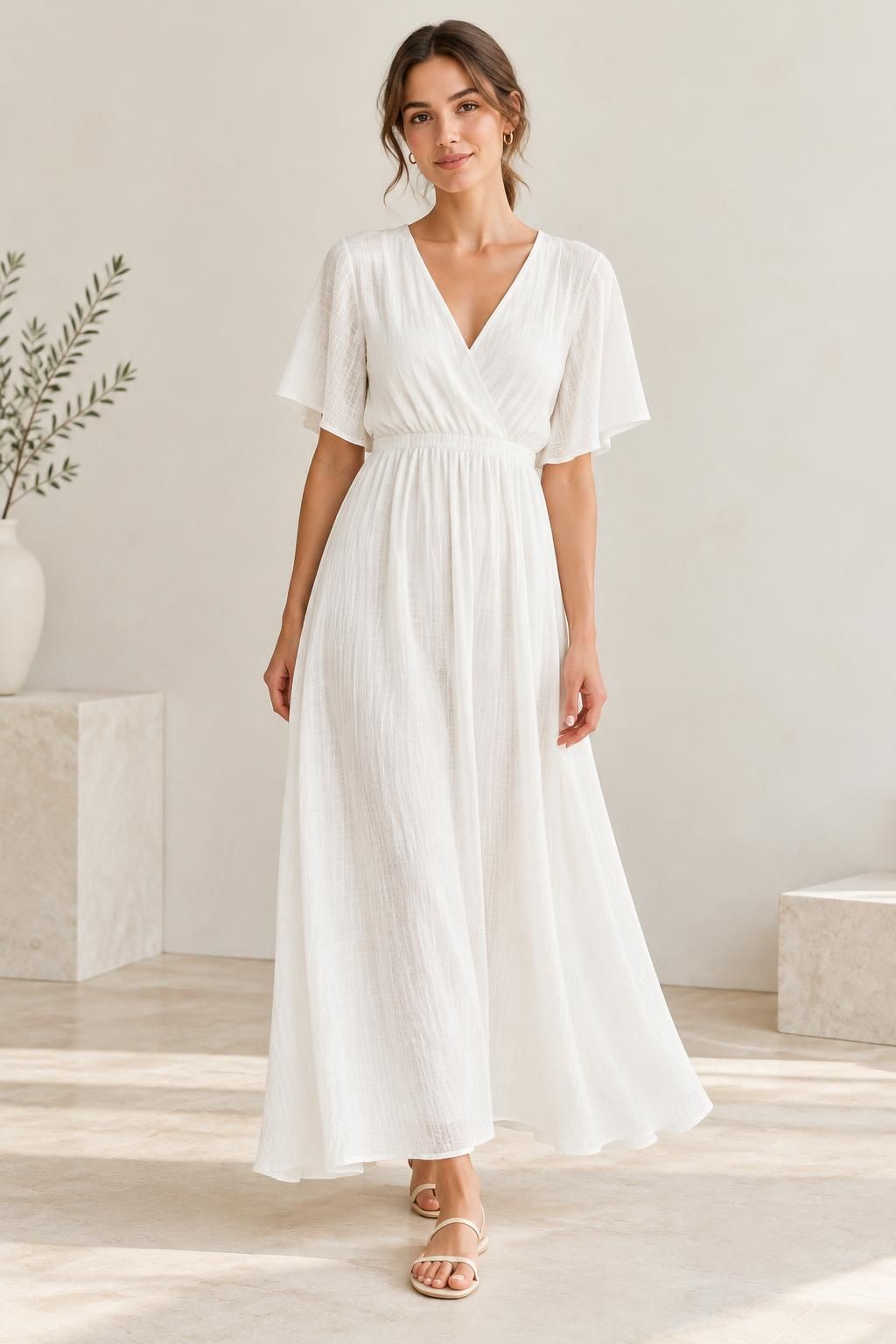 The dress inspiration using ELORA - Lightweight crinkled viscose fabric