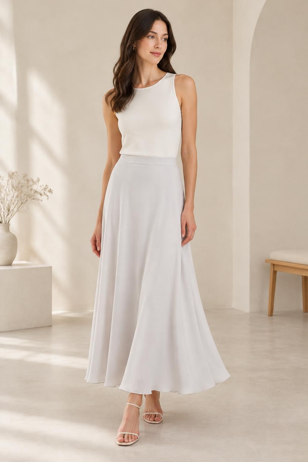 Inspiration La jupe avec le tissu NEVA - Crêpe de polyester léger