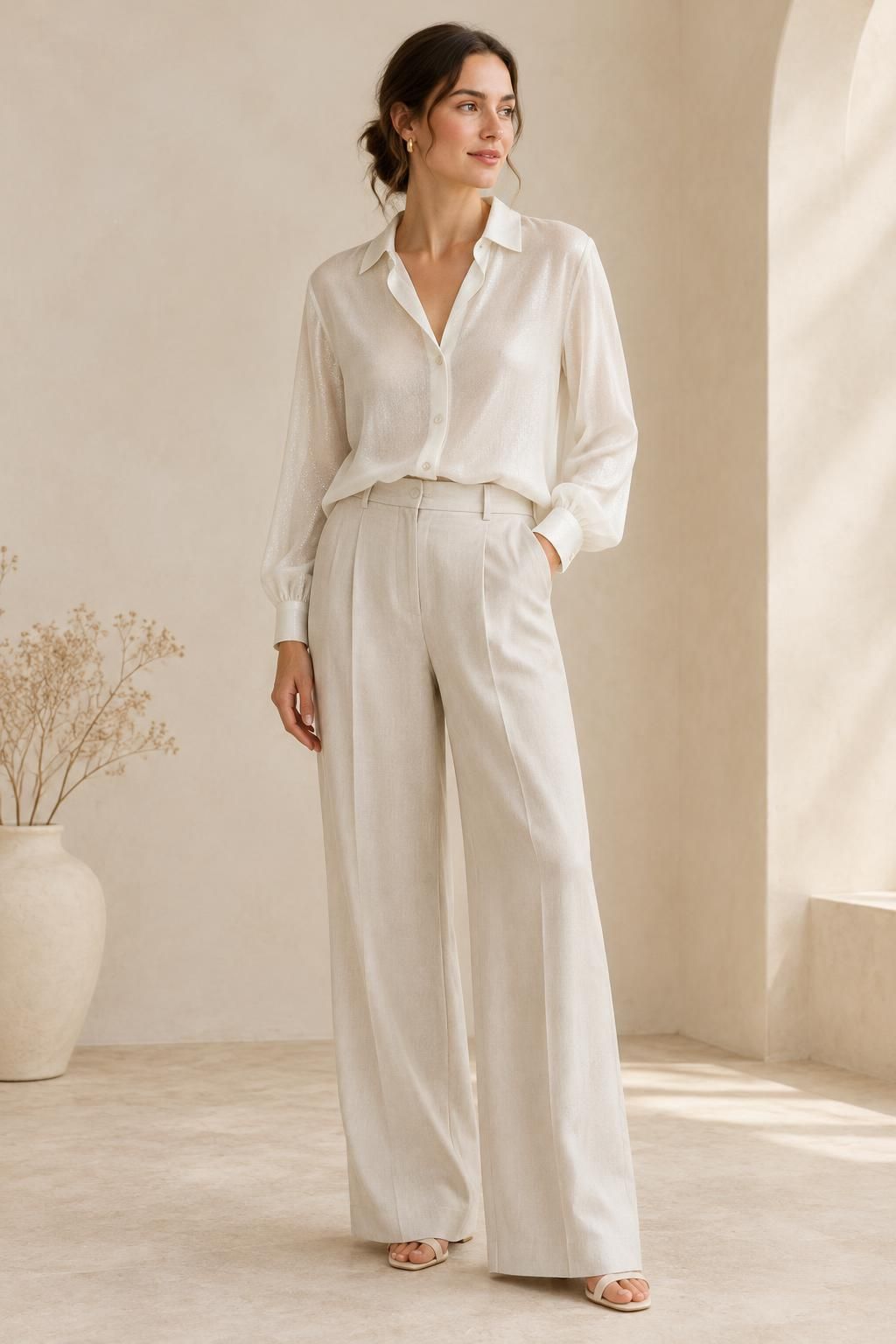 Inspiration La blouse avec le tissu SOLEN - Batiste de viscose pailletée