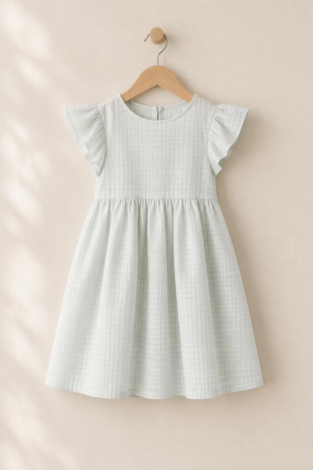 Inspiração O vestido infantil com o tecido ZEFIR - Algodão leve xadrez