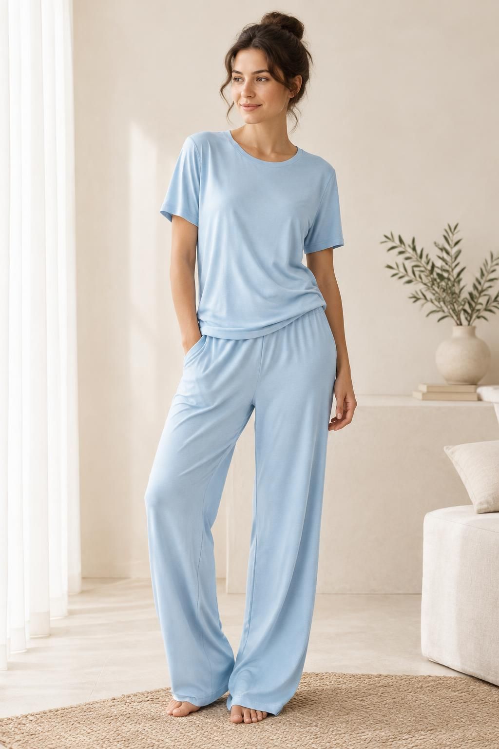 Inspiration La tenue détente avec le tissu AZURA - Jersey de coton