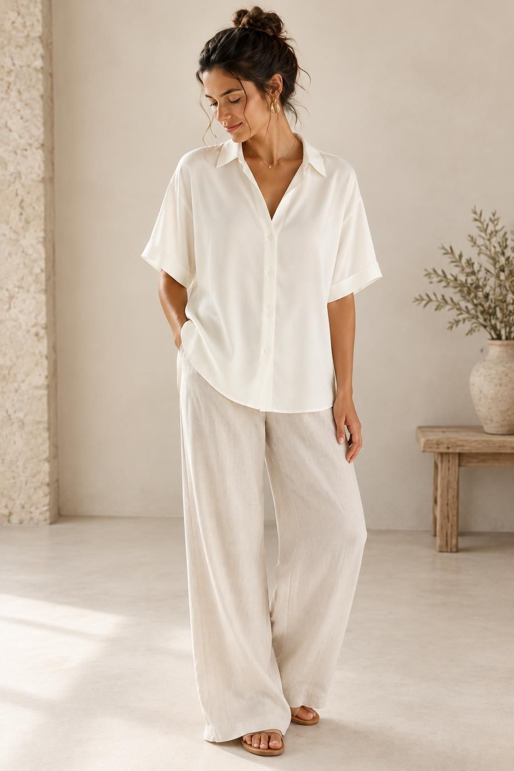 Inspiration Die Bluse mit dem Stoff NOVA - Schwere Javanaise-Viskose