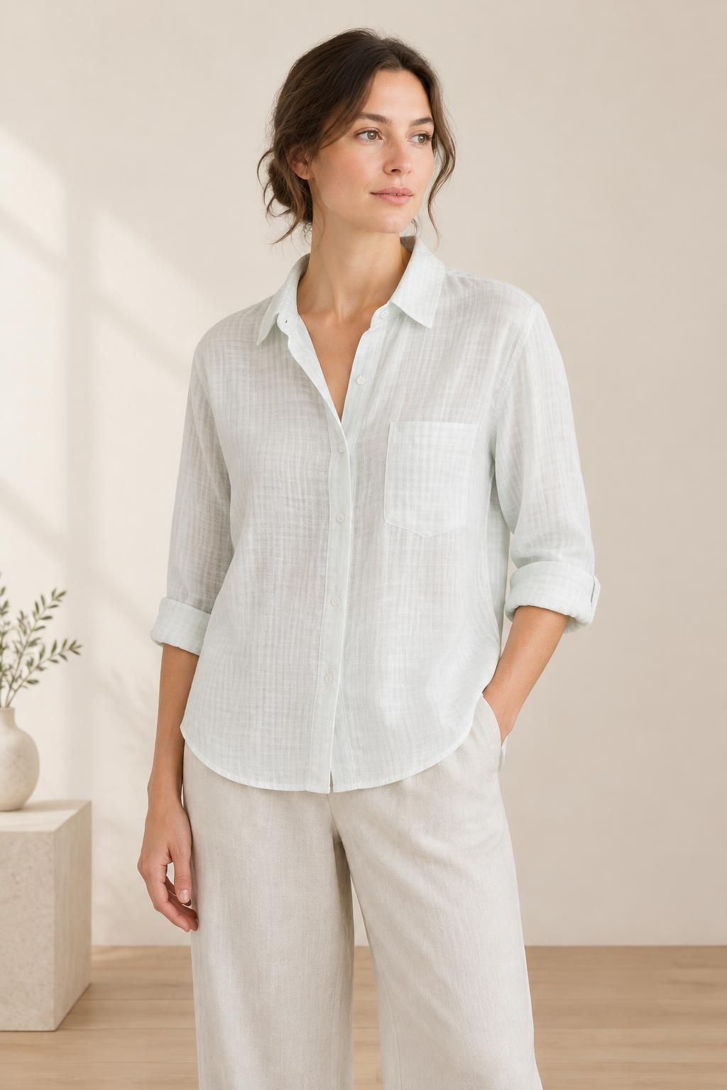 Inspiração A blusa com o tecido ZEFIR - Algodão leve xadrez