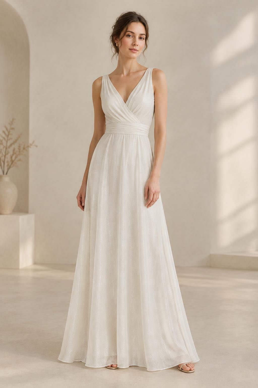 Inspiration La robe avec le tissu SOLEN - Batiste de viscose pailletée