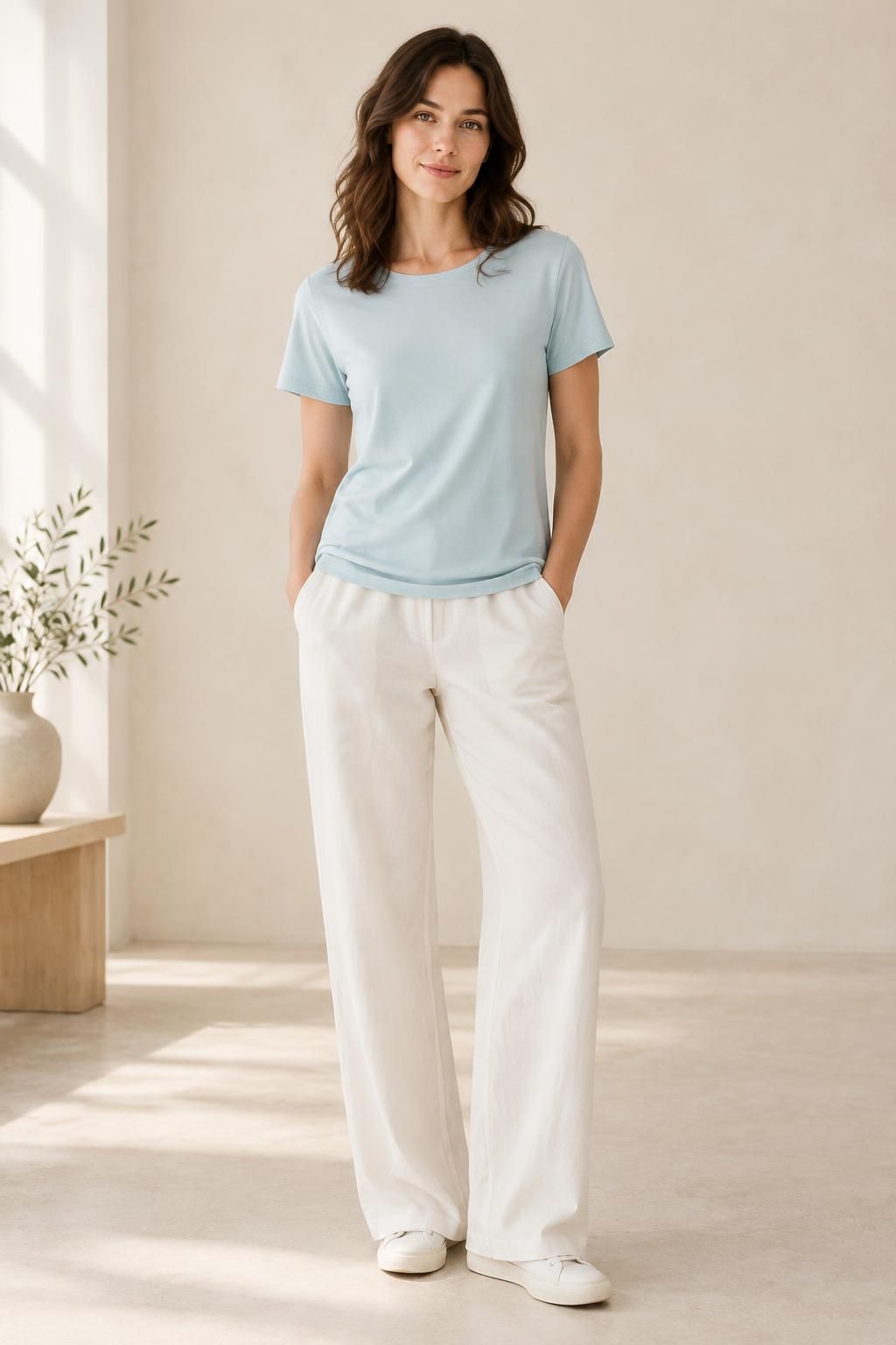 Inspiration Le top avec le tissu AZURA - Jersey de coton