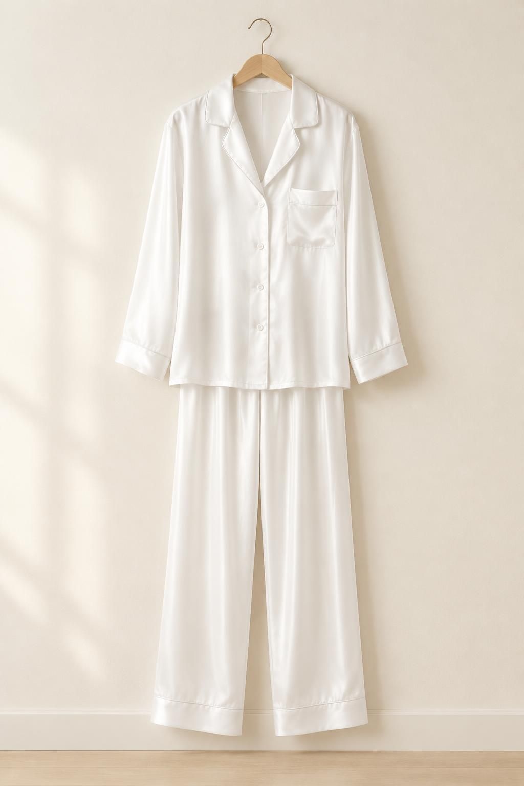Inspiration Le pyjama avec le tissu ELEN - Satin de viscose lourd