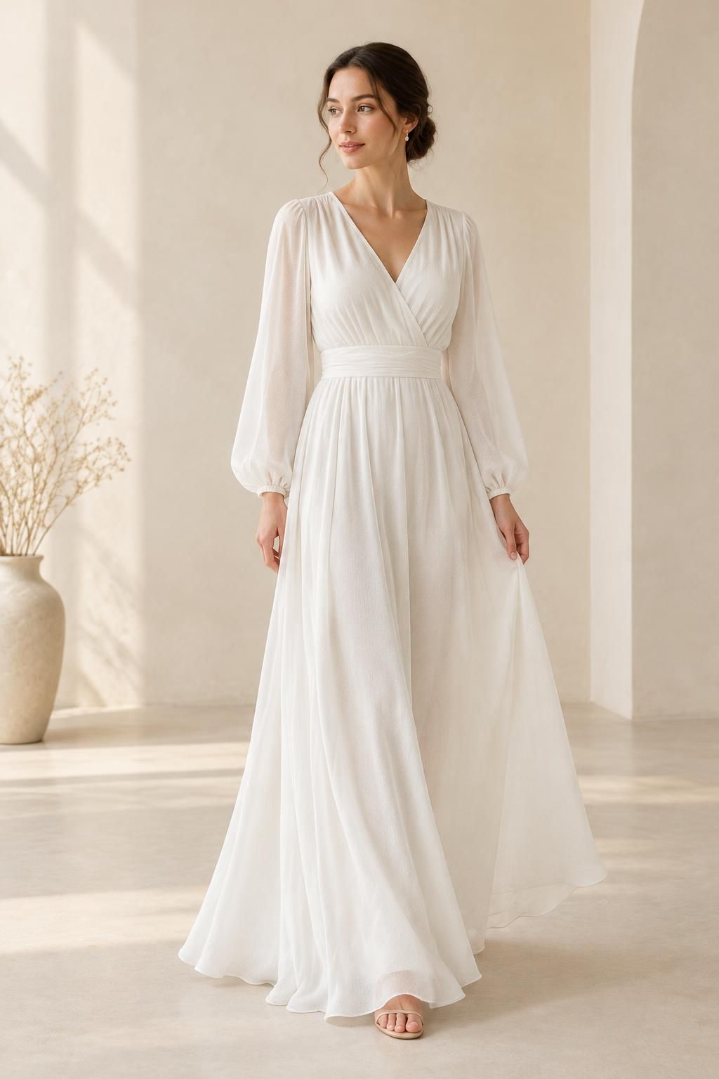 Inspiration La robe avec le tissu YAMEI - Batiste de viscose damassée