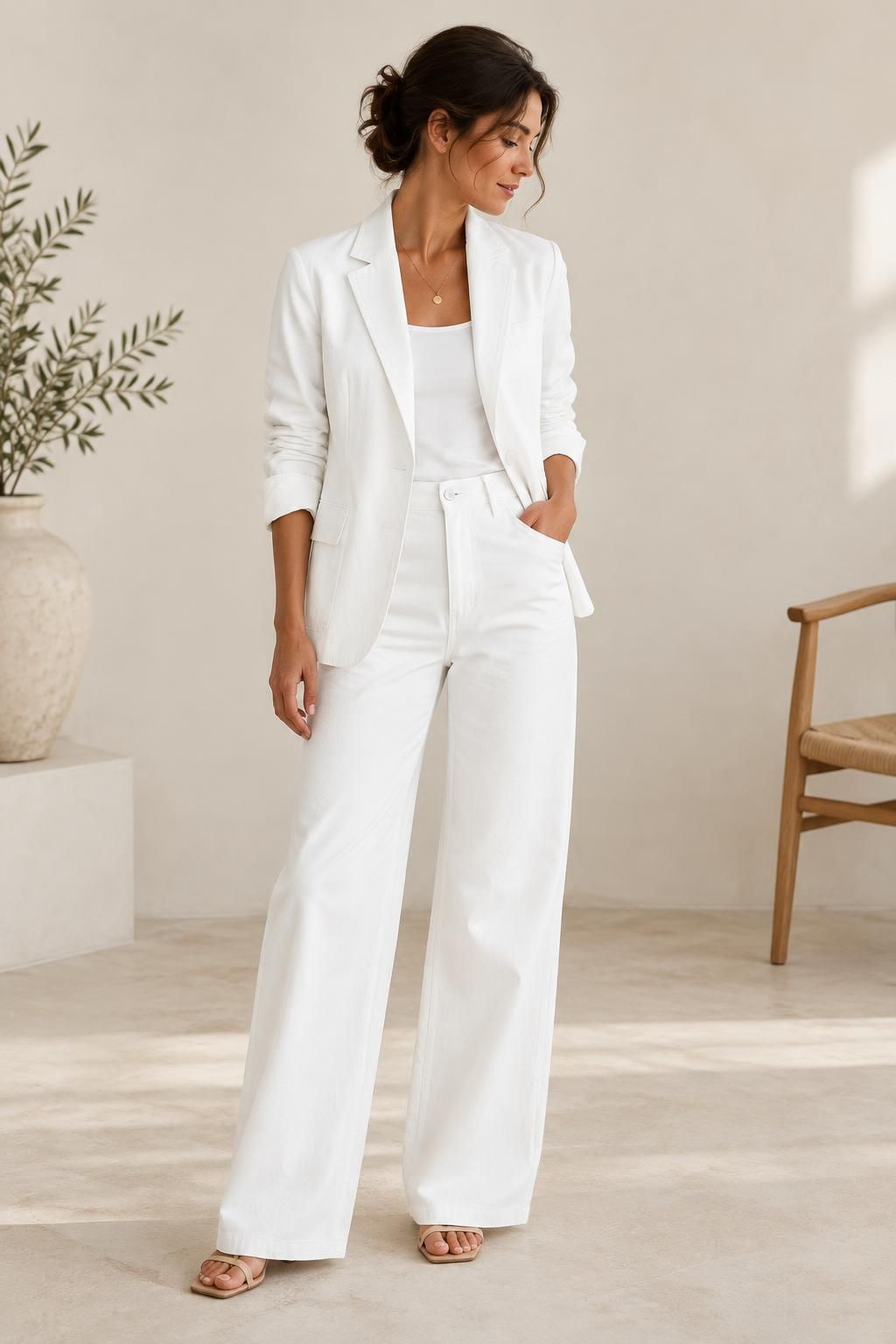 Inspiration La veste avec le tissu CAMERON - Sergé de coton extensible