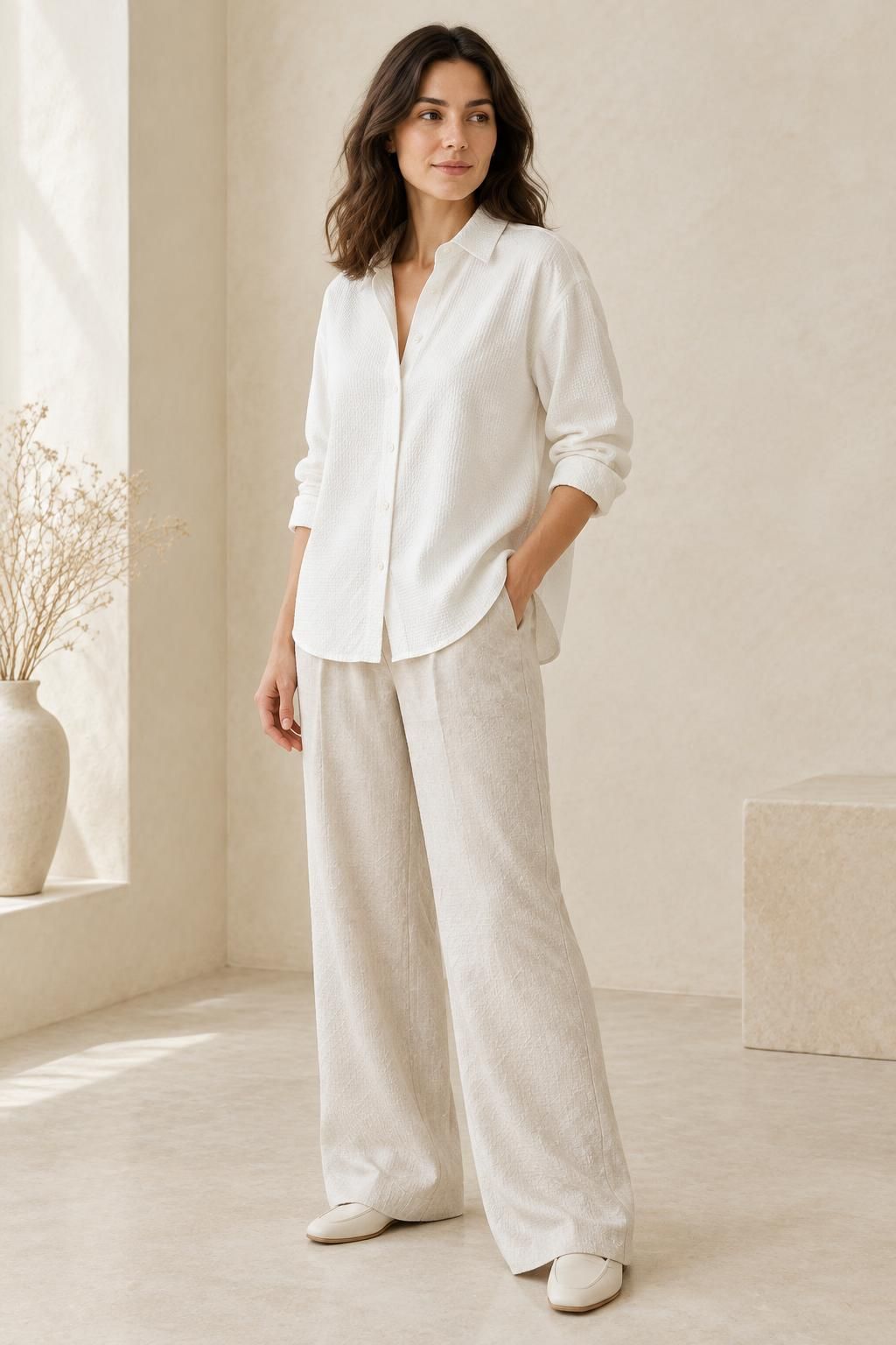 Inspiration La blouse avec le tissu ALSELI - Coton épais nid d’abeille