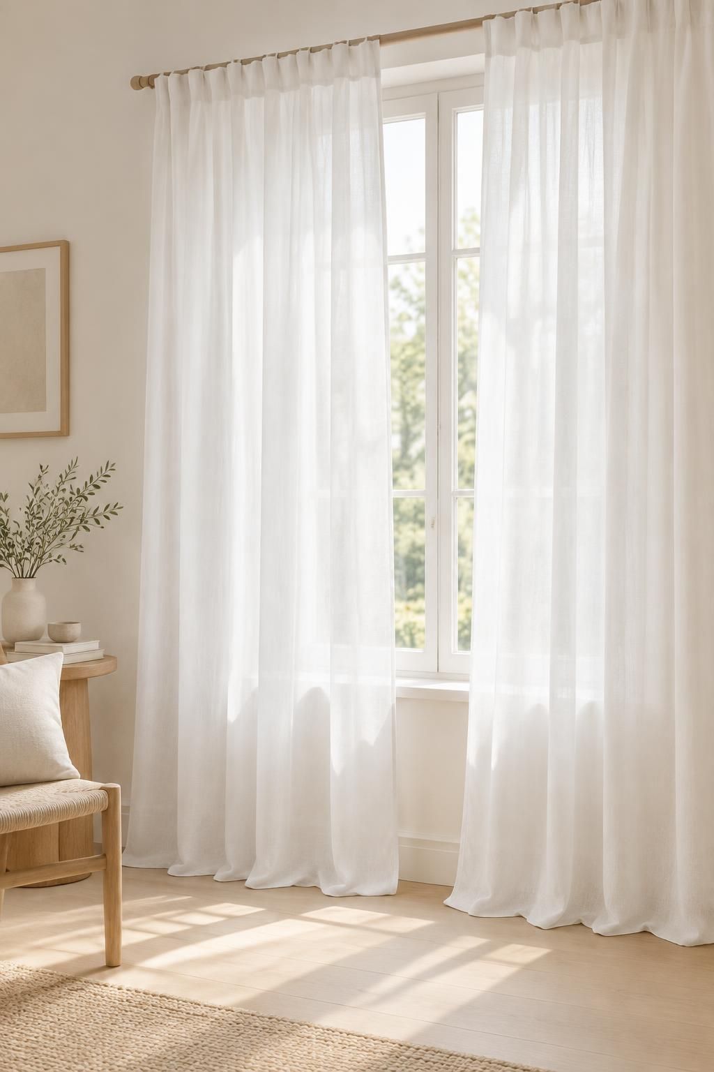 Inspiration Les voilages avec le tissu PERLE - Gaze de coton douce et aérienne