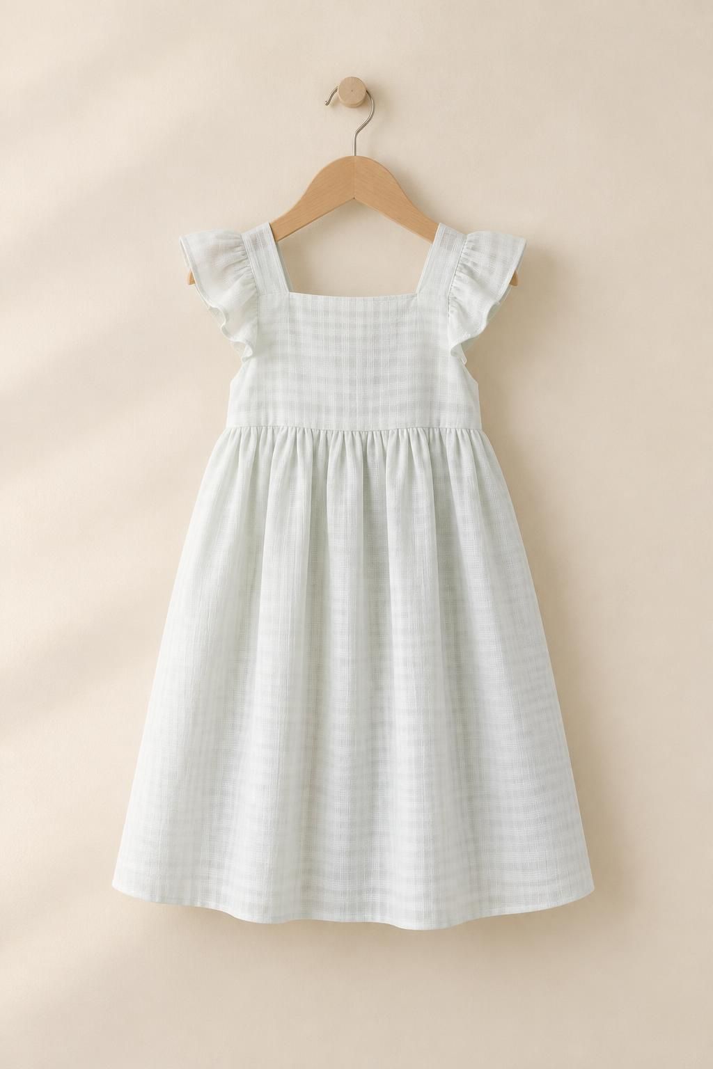 Inspiração O vestido infantil com o tecido ZEFIR - Algodão leve xadrez