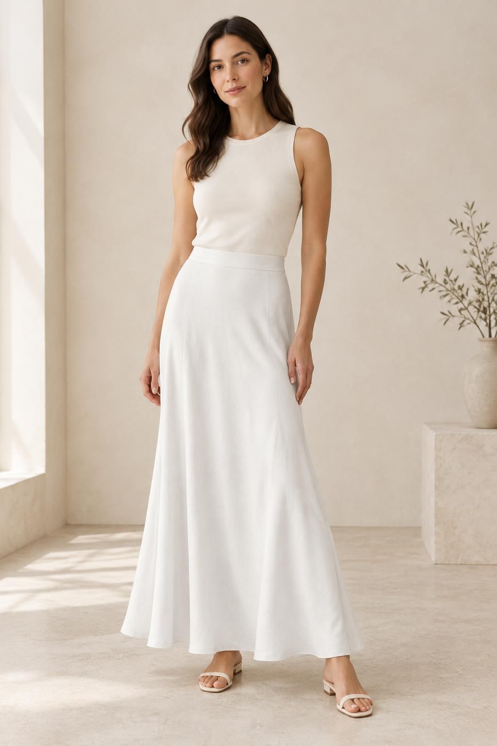 The skirt inspiration using NADAM - Heavy viscose twill fabric