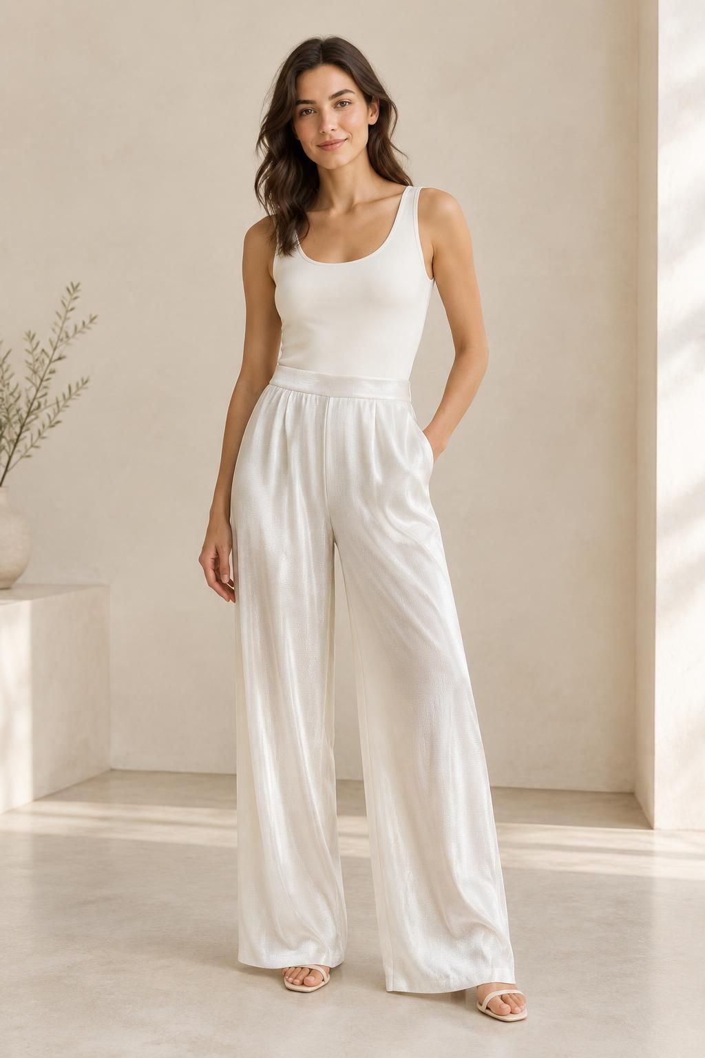 Inspiration Le pantalon avec le tissu BAYAN - Maille "bisou bisou"