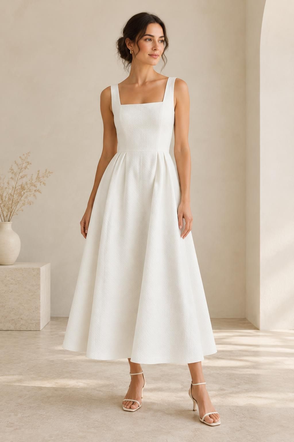 Inspiration La robe avec le tissu ALSELI - Coton épais nid d’abeille