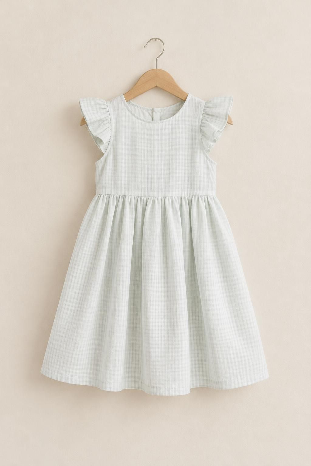 Inspiração O vestido infantil com o tecido ZEFIR - Algodão leve xadrez