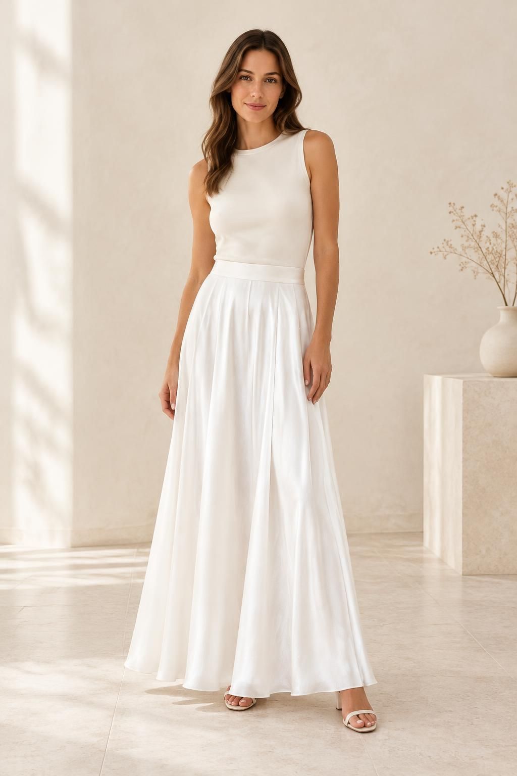 Inspiration La jupe avec le tissu ECLAT - Satin plissé léger