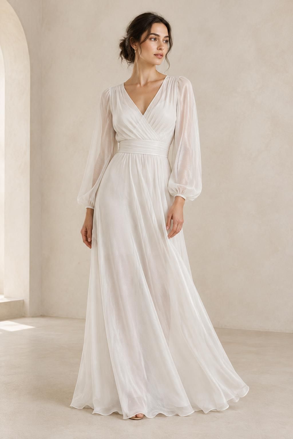 Inspiration La robe avec le tissu SOREN - Voile de viscose satiné