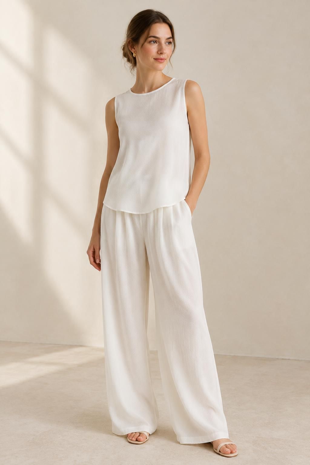 Inspiration Le top avec le tissu YAMEI - Batiste de viscose damassée