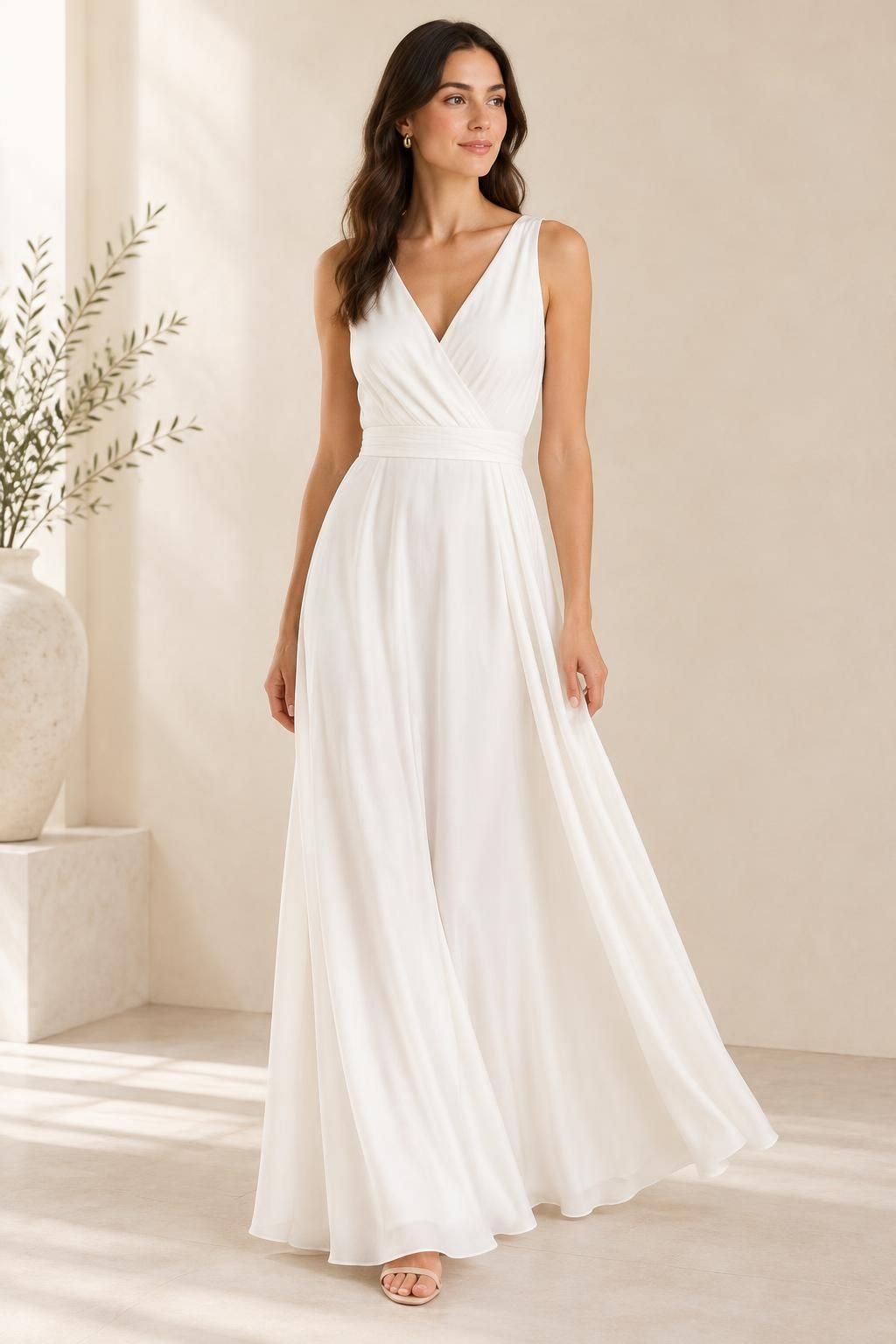 Inspiration La robe avec le tissu PHOENIX - Sergé de polyester viscose léger