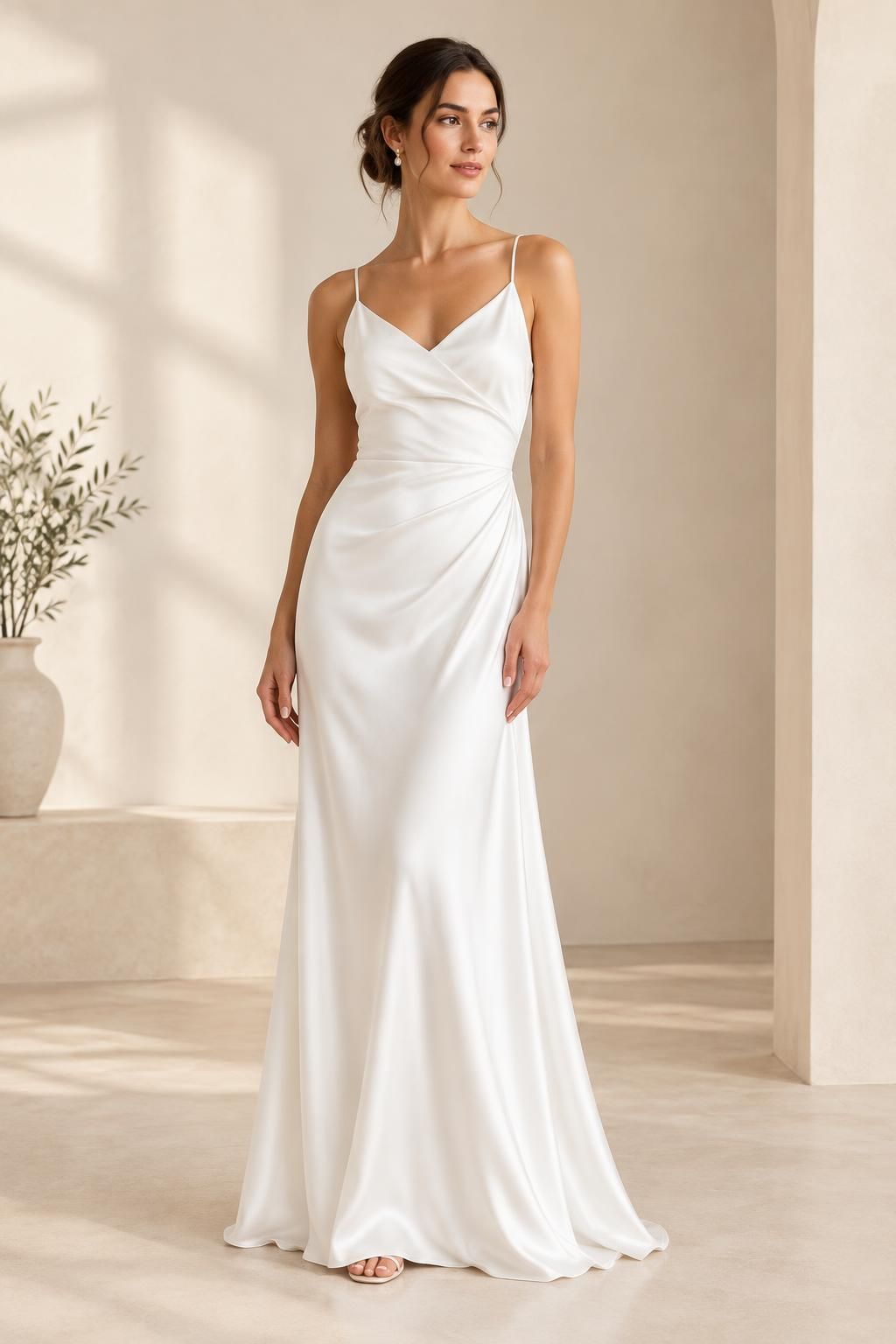 Inspiration La robe avec le tissu LIVIA - Satin de polyester