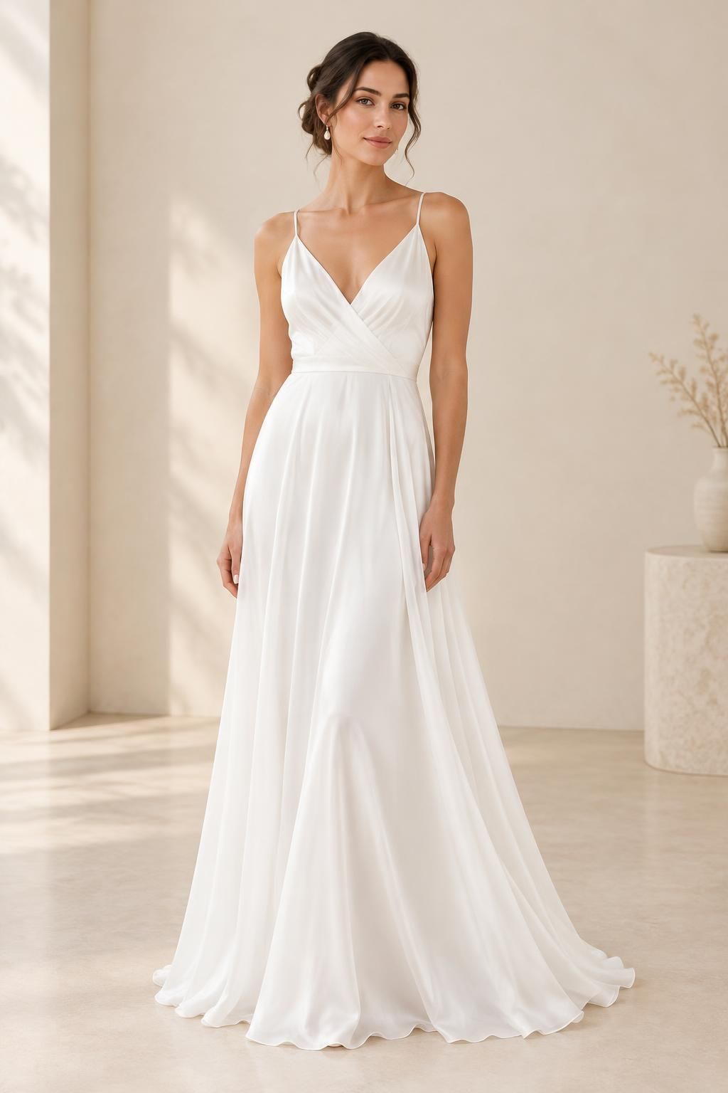 Inspiration La robe avec le tissu GABY - Mousseline satin effet soie