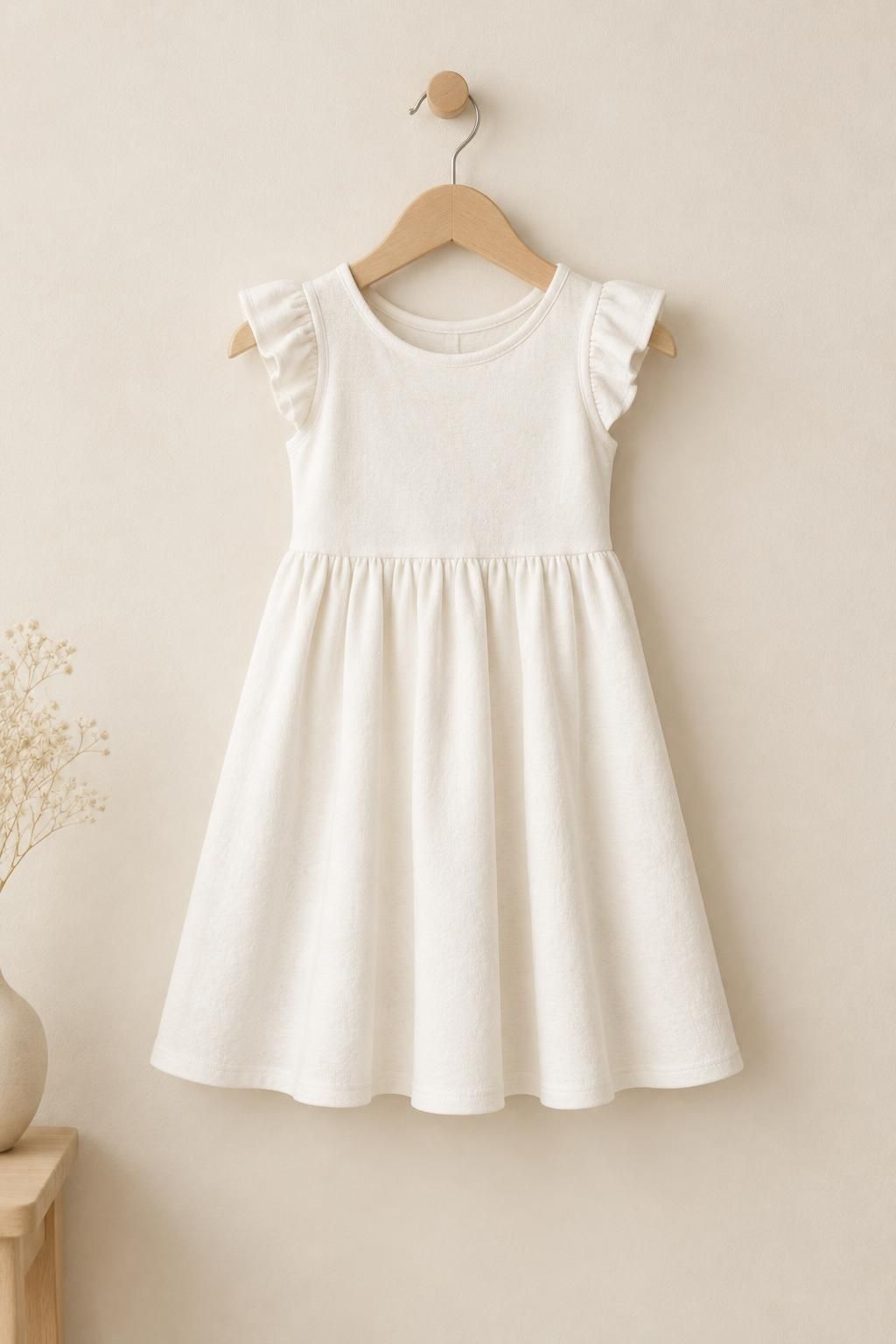 Inspiration La robe enfant avec le tissu ORIANE - Jersey de viscose texturé