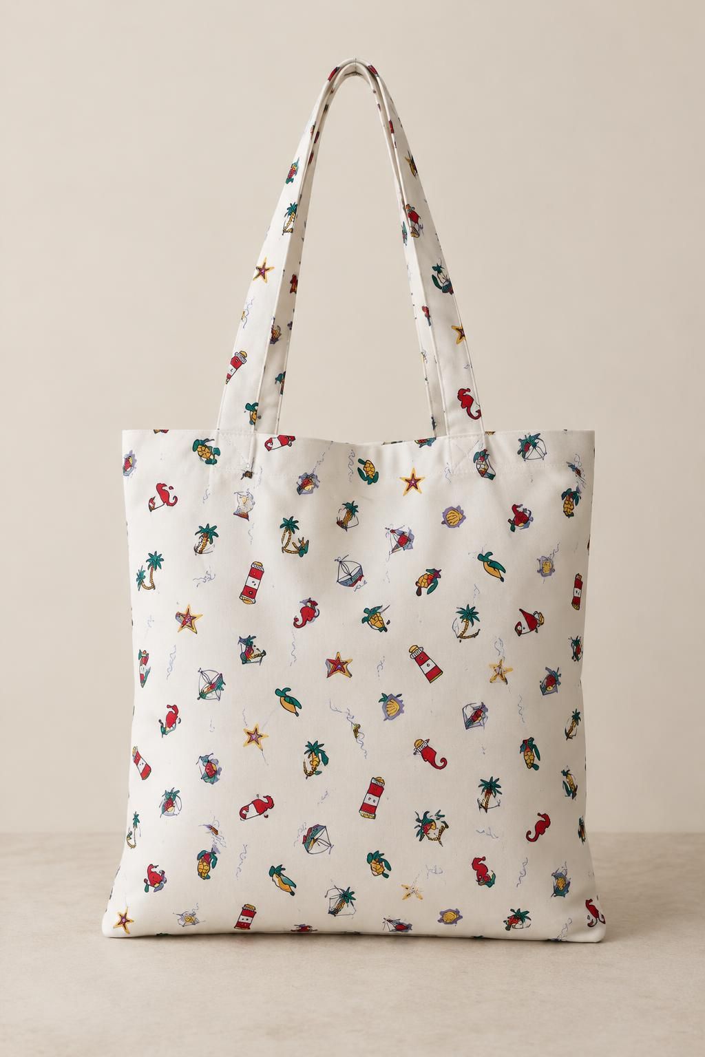 Inspiration Les accessoires avec le tissu Sergé de coton extensible, motif marin tropical multicolore