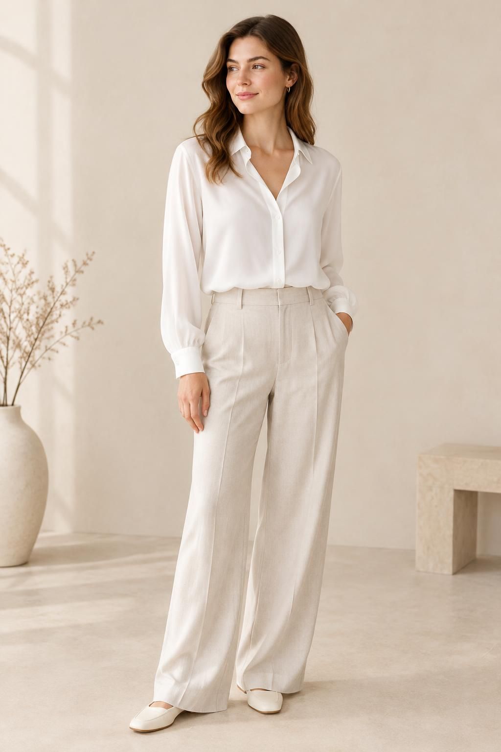 Inspiration La blouse avec le tissu PHOENIX - Sergé de polyester viscose léger