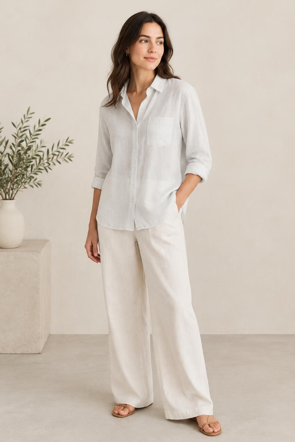 Inspiração A blusa com o tecido ZEFIR - Algodão leve xadrez