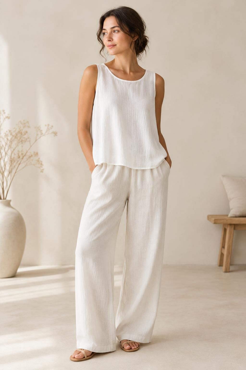 Inspiration Le top avec le tissu PERLE - Gaze de coton douce et aérienne