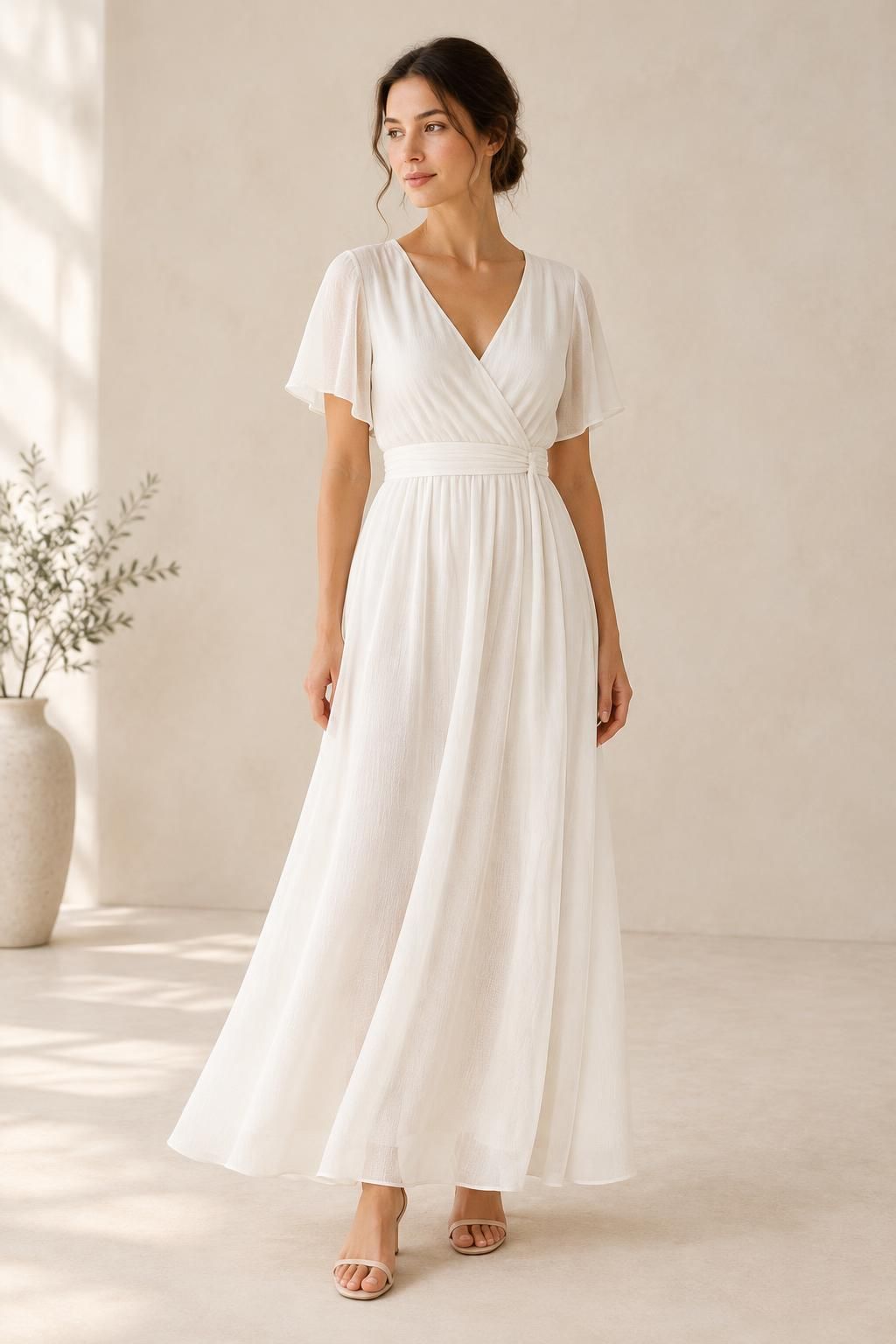 The dress inspiration using ALBA - Lightweight viscose gauze fabric