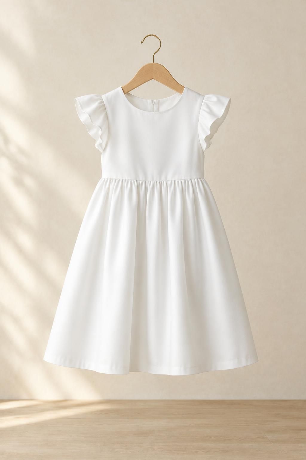 Inspiration La robe enfant avec le tissu CYRA - Satin de coton léger