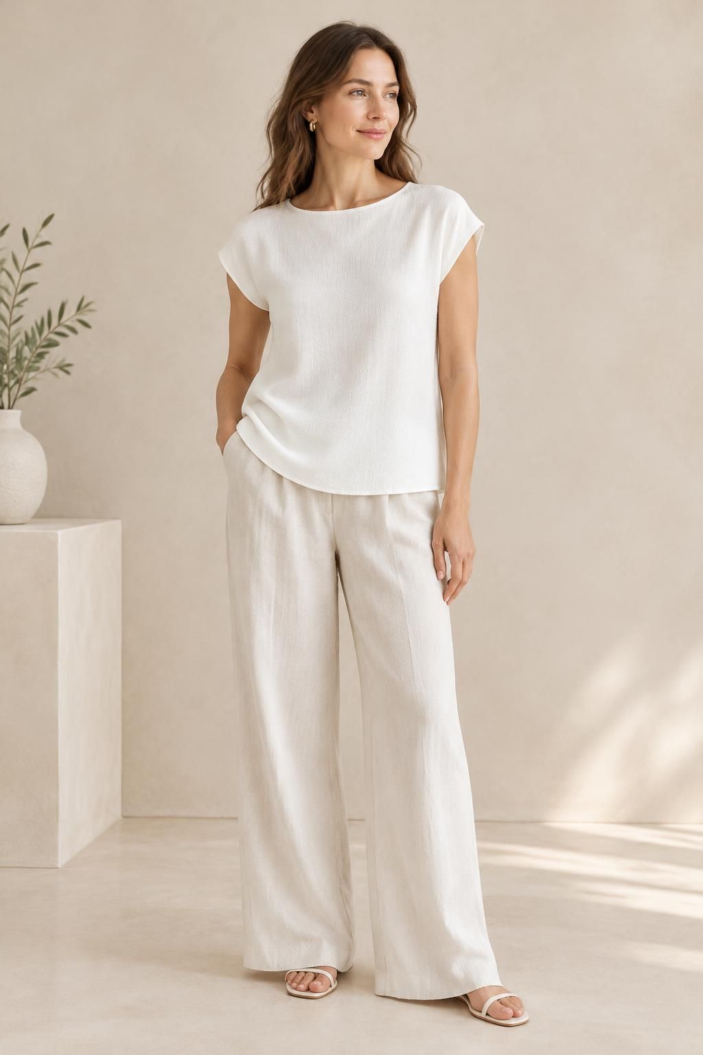 Inspiration Le top avec le tissu KAORI - Crêpe de viscose texturé