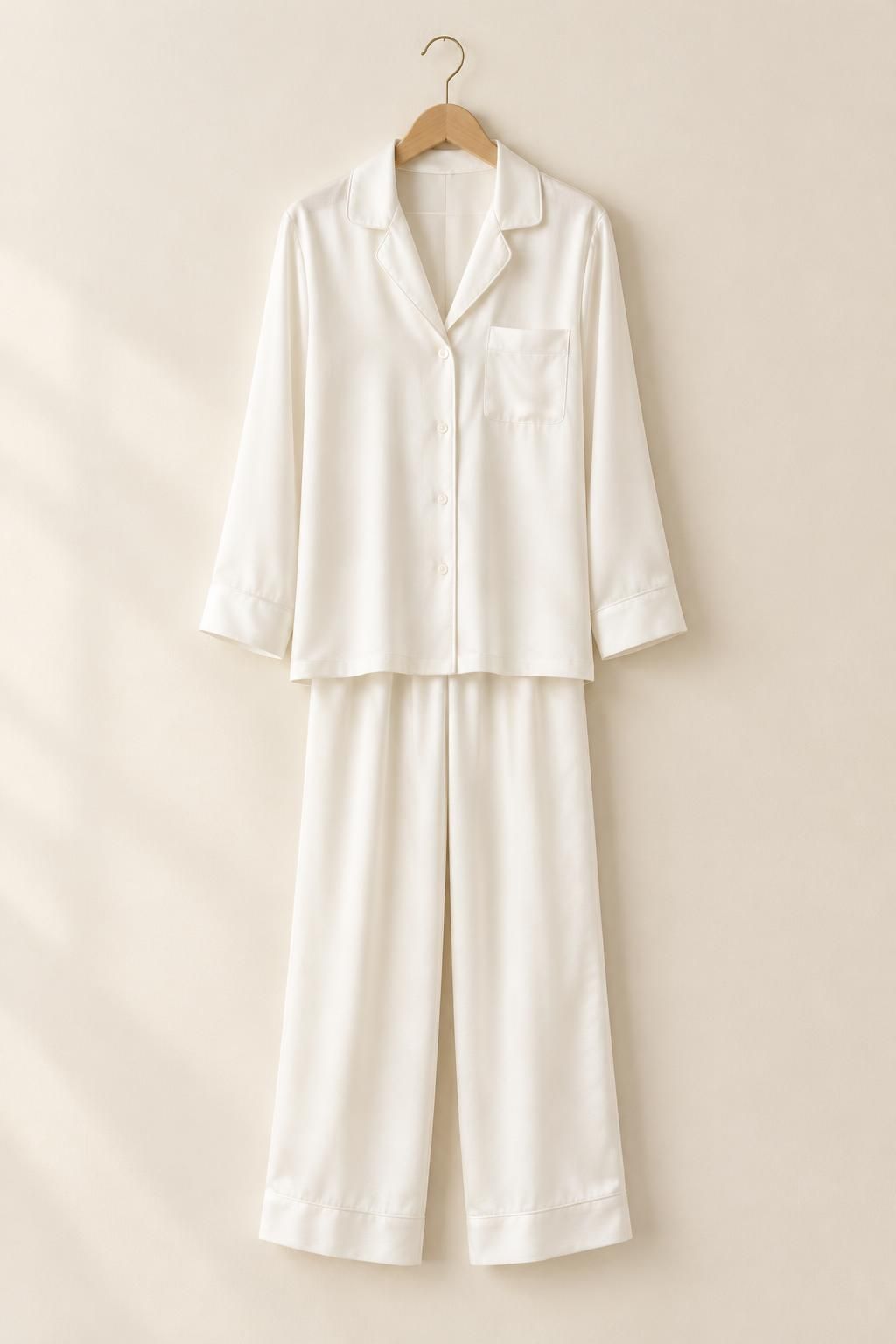 Inspiration Le pyjama avec le tissu ECLAT - Satin plissé léger