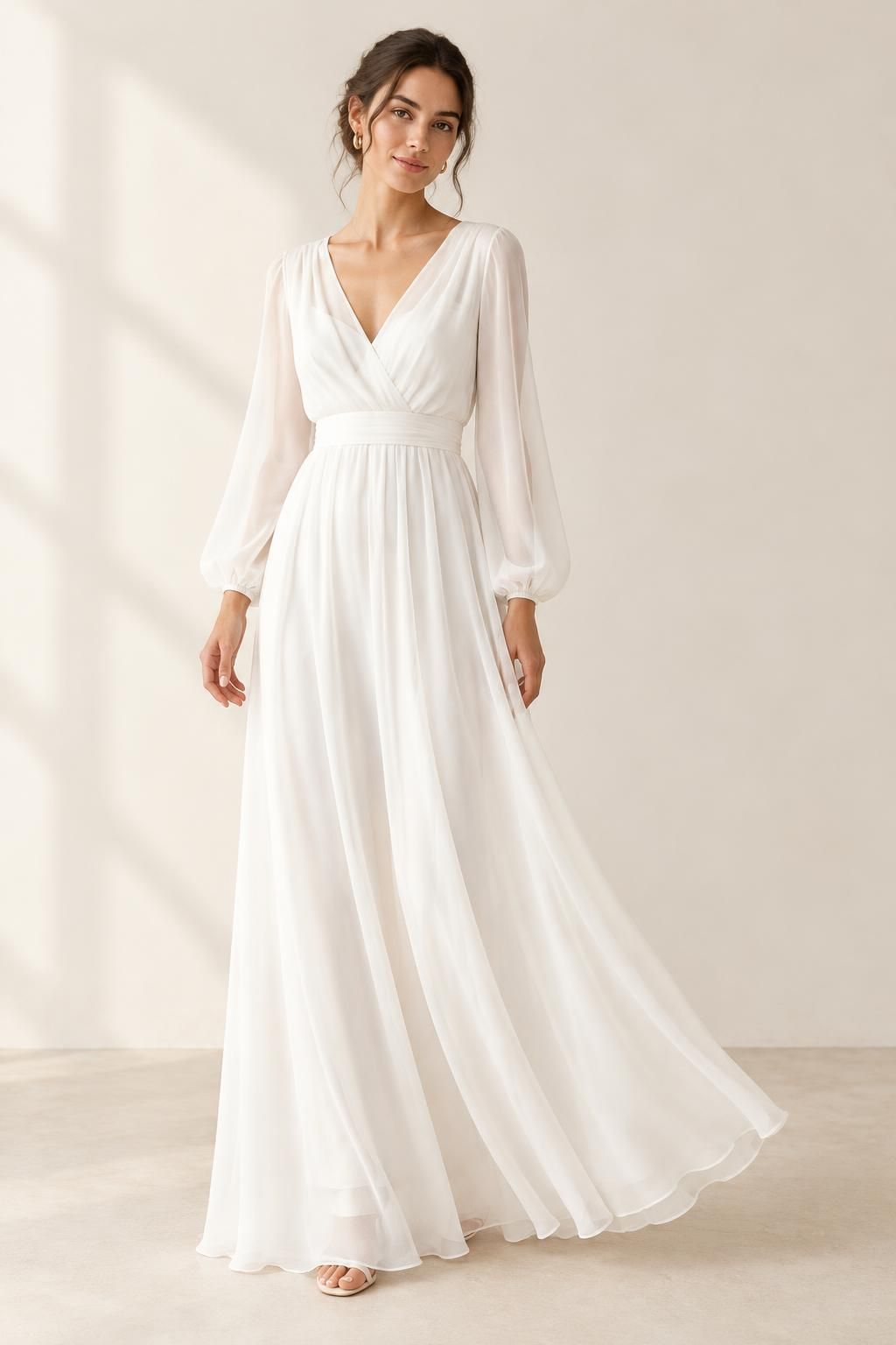 Inspiration La robe avec le tissu ROSALIA - Mousseline polyester