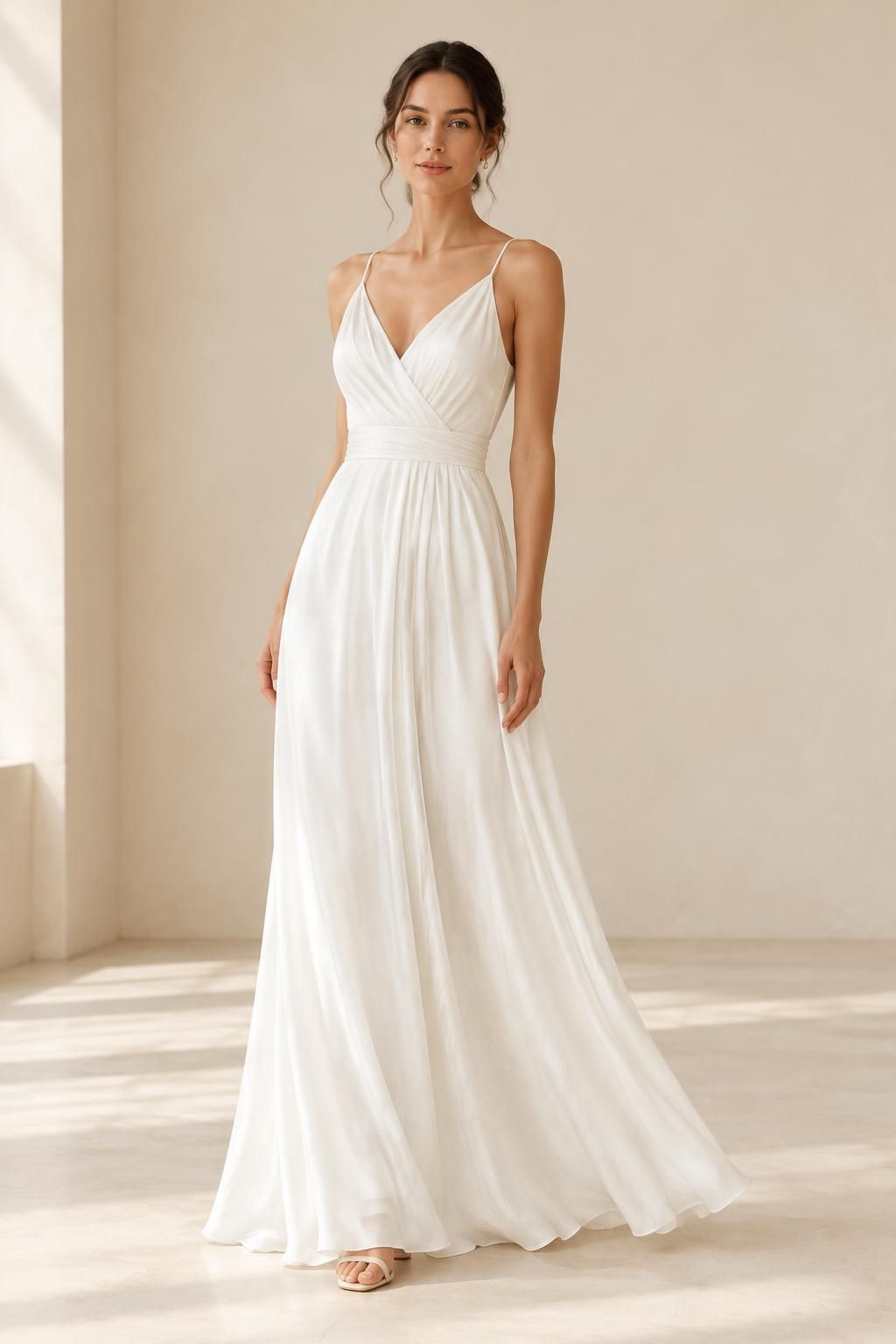 Inspiration La robe avec le tissu ECLAT - Satin plissé léger