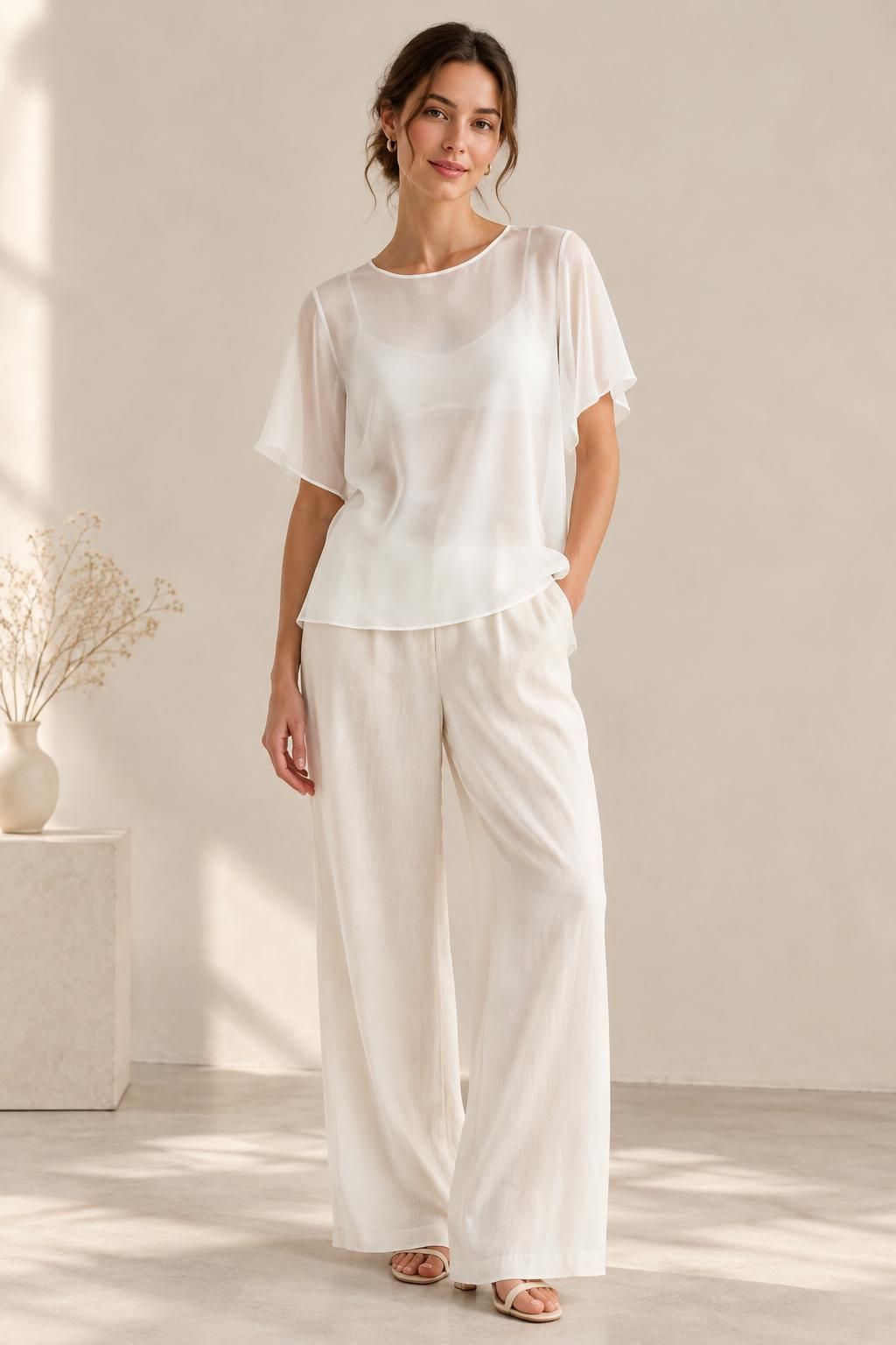 Inspiration Le top avec le tissu ROSALIA - Mousseline polyester