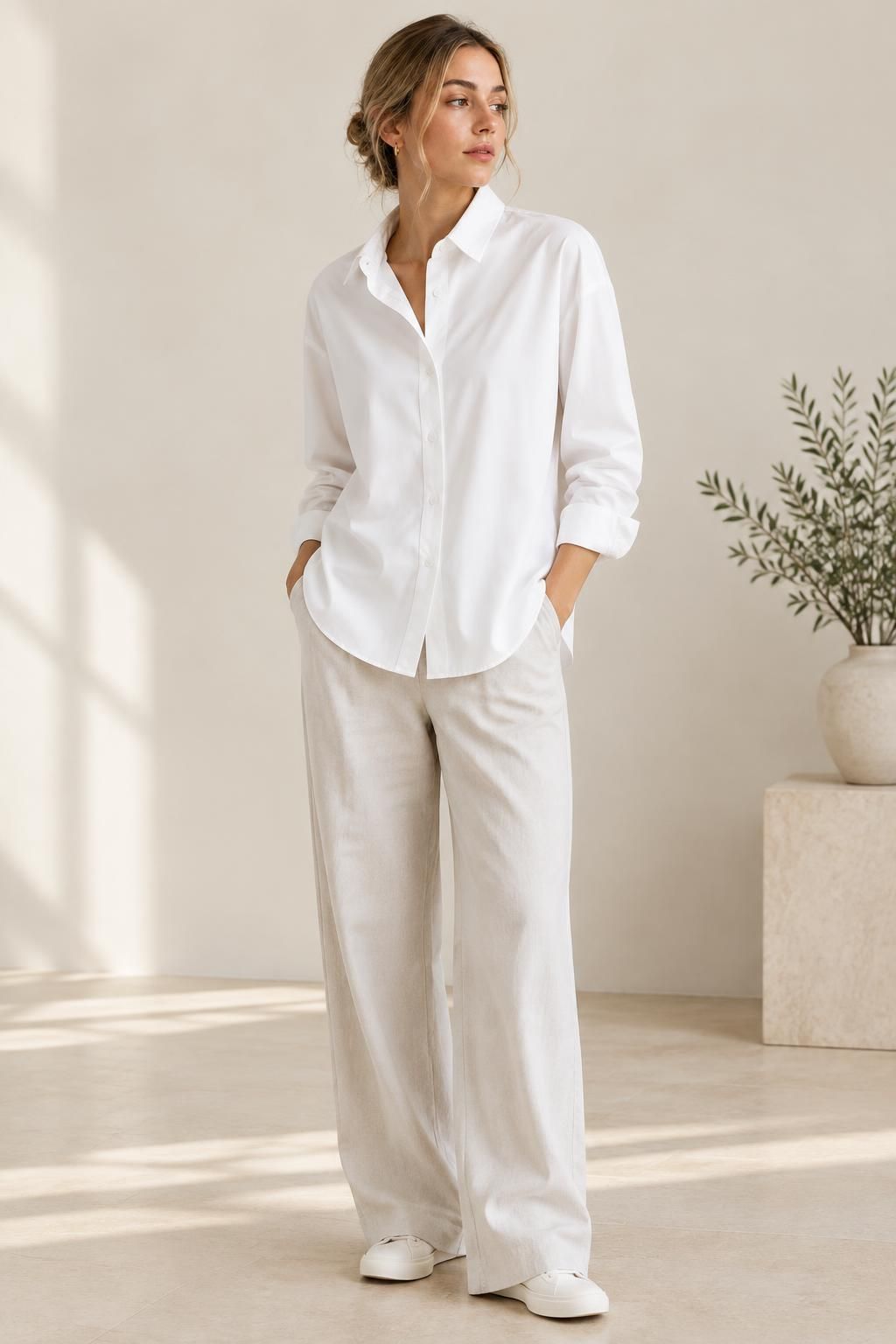 Inspiration La veste avec le tissu JULIETTE - Popeline de coton fluide