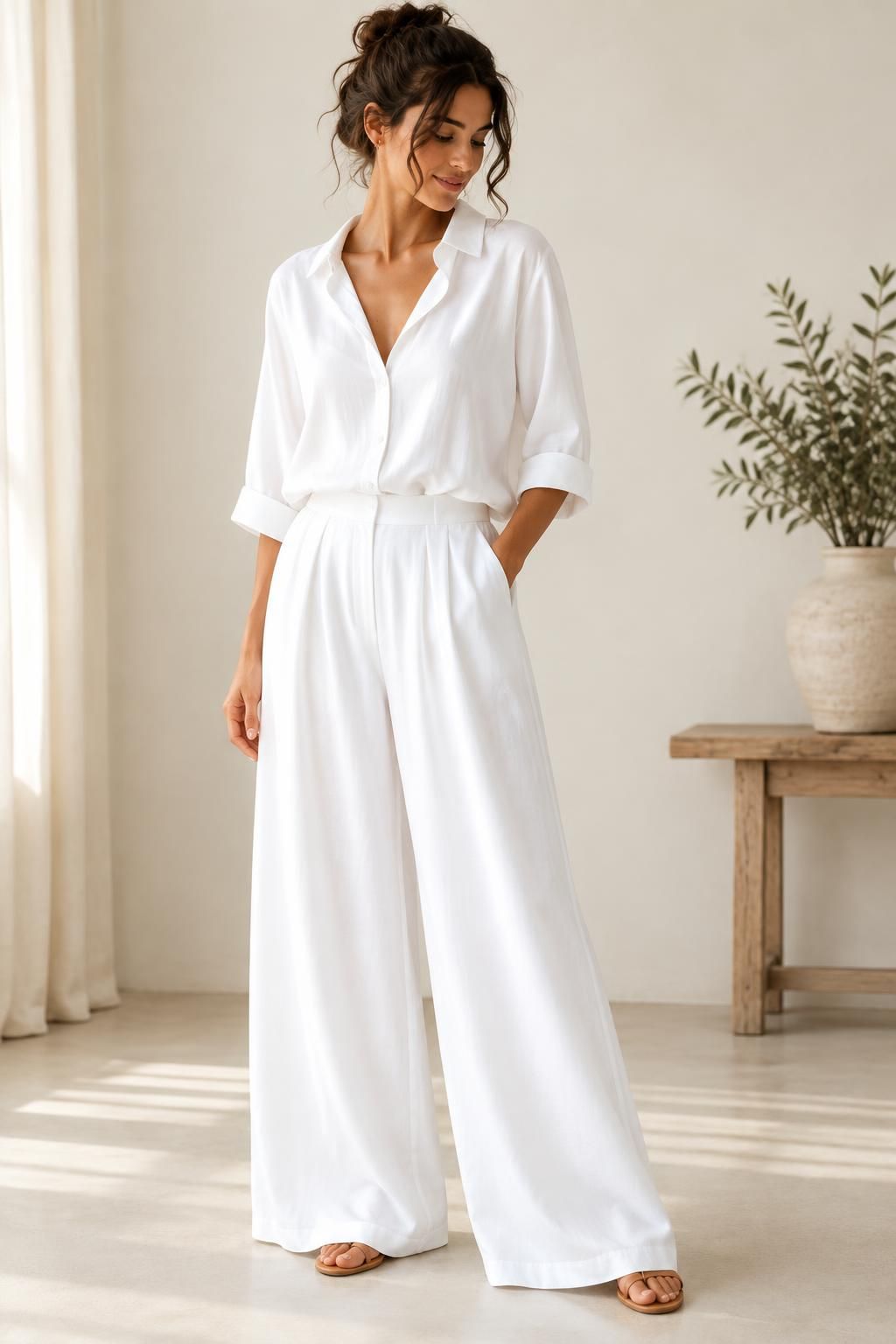 Inspiration La blouse avec le tissu ZEPHIR - Satin de coton léger