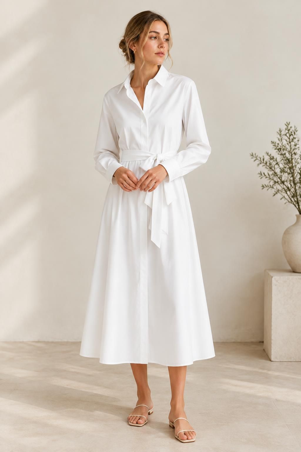 Inspiration La robe avec le tissu JULIETTE - Popeline de coton fluide