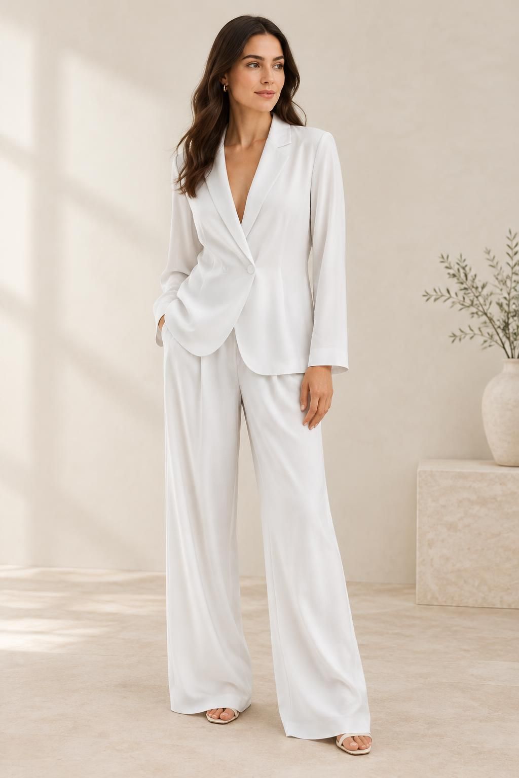 Inspiration La veste avec le tissu CYRA - Satin de coton léger