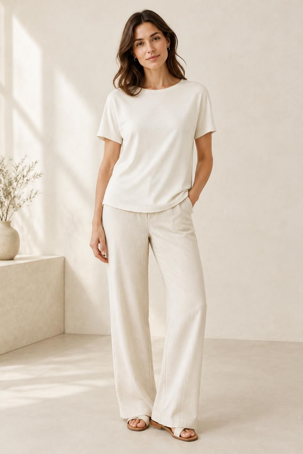 Inspiration Le top avec le tissu ORIANE - Jersey de viscose texturé